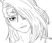 Coloriage et dessins gratuit Deidara de la Manga Naruto à imprimer