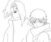 Coloriage Deidara Sasori et Tobi
