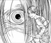 Coloriage  Eren Jaeger de l'Attaque des Titans