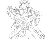Coloriage Erza Scarlett Fairy Tail