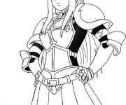 Coloriage Erza Scarlett Personnage Manga