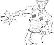 Coloriage Hisoka Morow en pleine croissance