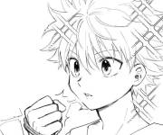 Coloriage Killua Zoldyck Personnage Manga