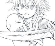 Coloriage  Manga Seven Deadly Sins Meliodas