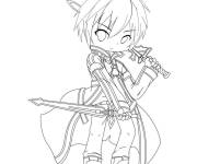Coloriage Manga Sword Art Online 