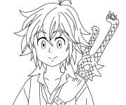 Coloriage Meliodas Manga Anime