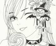 Coloriage Moka de Rosario Vampire
