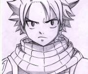 Coloriage Natsu Dragneel stylisé 