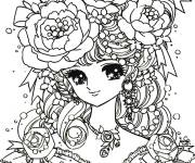 Coloriage Princesse Manga Difficile