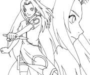 Coloriage Sakura le collectionneur de cartes