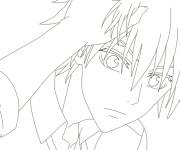 Coloriage Takumi Usui lin&eacute;aire 