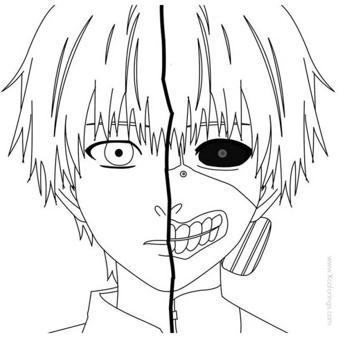 Coloriage et dessins gratuits Tokyo Ghoul Touka Kirishima Manga à imprimer