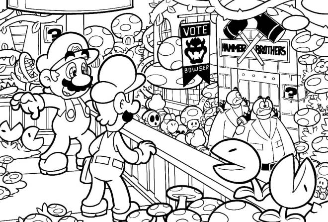 Coloriage et dessins gratuits Festivale de Super Mario Bros à imprimer