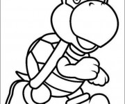 Coloriage et dessins gratuit koopa Mario à imprimer