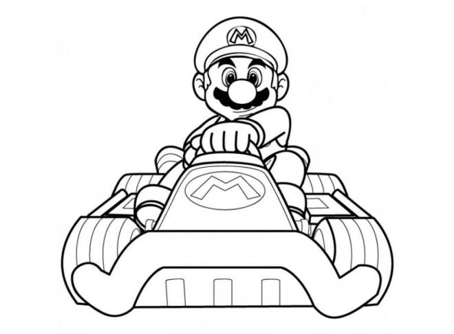 Coloriage et dessins gratuits Mario adore la vitesse à imprimer