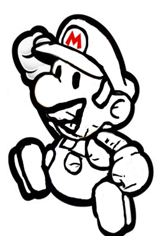 Coloriage et dessins gratuits Mario Bros stylisé à imprimer