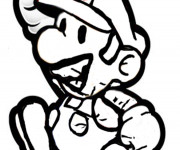 Coloriage et dessins gratuit Mario dessin en couleur à imprimer