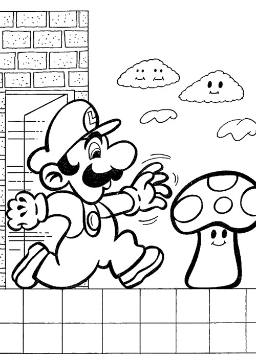Coloriage Mario en ligne dessin gratuit à imprimer