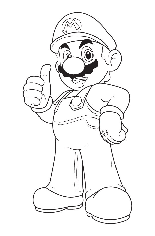 Coloriage Mario en pleine confiance dessin gratuit à imprimer mario en pleine confiance 5820