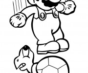 Coloriage Mario tout en sautant