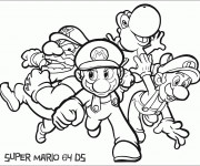 Coloriage Personnages Mario Et Ses Amis Dessin Gratuit à