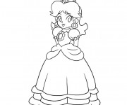 Coloriage et dessins gratuit Princesse Peach à imprimer