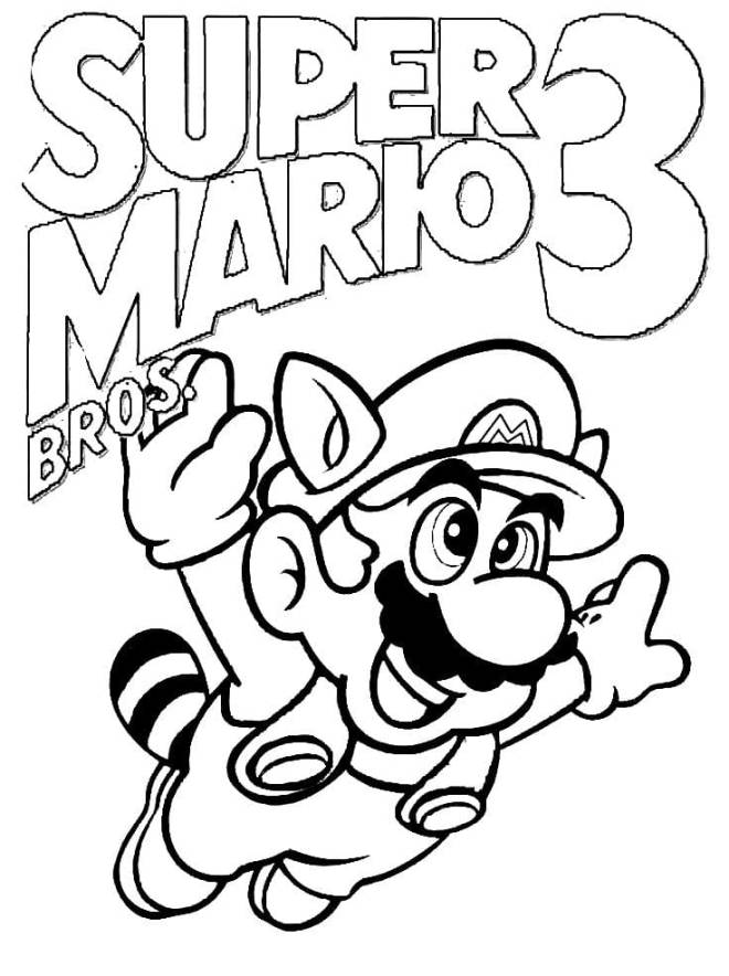 Coloriage et dessins gratuits Super Mario Bros 3 à imprimer