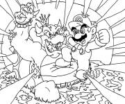 Coloriage Super Mario le guerrier
