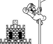 Coloriage Super Mario passe le stage