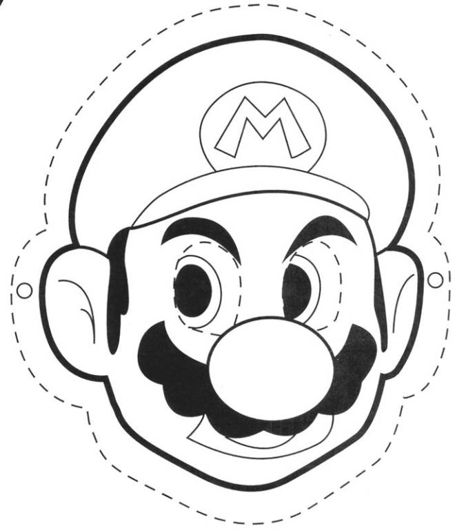 Coloriage et dessins gratuits Tête de Mario Bros à imprimer