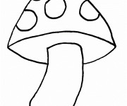 Coloriage et dessins gratuit Dessin Champignon Mario Bros à imprimer