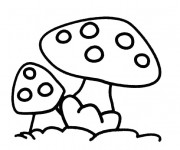 Coloriage Dessin de Champignon gratuit