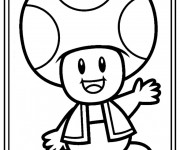 Coloriage et dessins gratuit Dessin Toad te salue à imprimer