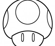 Coloriage et dessins gratuit Mario Champignon dessin animé à imprimer