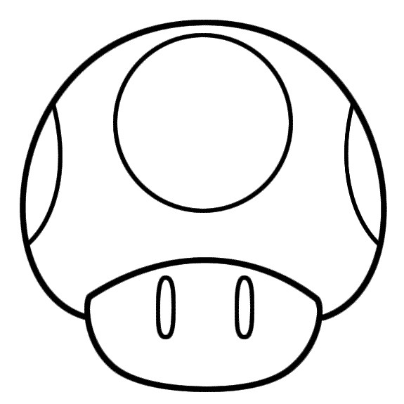 Coloriage Mario Champignon Gratuit A Imprimer