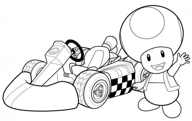 Coloriage Mario Kart 8 Dessin Gratuit à Imprimer