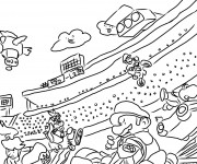 Coloriage Mario Kart Course Karting