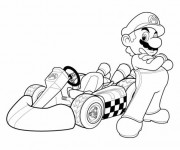 Coloriage et dessins gratuit Mario Kart de Luxe à imprimer