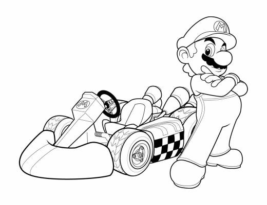 Coloriage et dessins gratuits Mario Kart de Luxe à imprimer