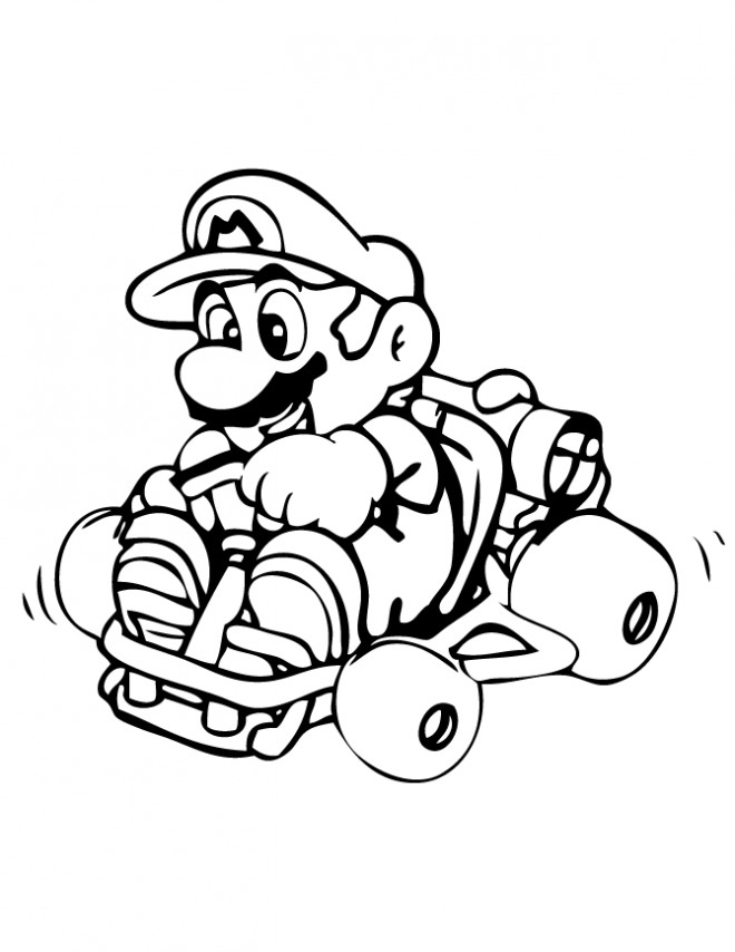 Coloriage Mario Kart En Couleur Dessin Gratuit à Imprimer