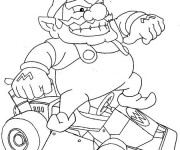 Coloriage et dessins gratuit Mario Kart Wario à imprimer