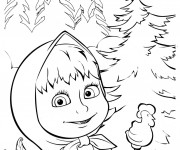 Coloriage dessin Masha en ligne
