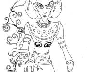 Coloriage C&ocirc;t&eacute; obscur de Mia et moi