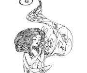 Coloriage et dessins gratuit F&eacute;e et corne de Mia et moi à imprimer