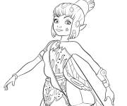 Coloriage Illustration de la belle elfe Yuko de Mia et moi
