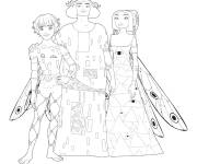 Coloriage La famille royale elfe Mia et moi