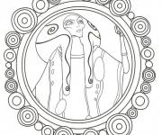 Coloriage la m&eacute;chante Panthea de Mia et moi