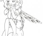 Coloriage La princesse Mia r&ecirc;vant