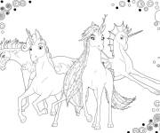 Coloriage Les licornes principaux de Mia et moi