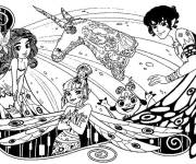 Coloriage Les personnages de Sentopia de Mia et moi